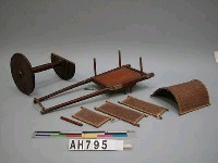 竹木質二輪牛車模型藏品圖，第1張